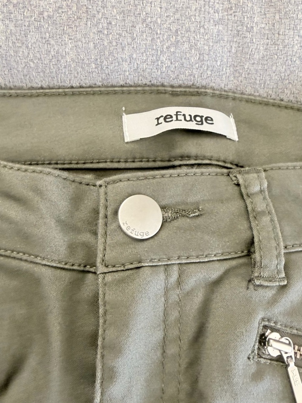 Refuge Olive Utility Skinny Pants - Picture 4 of 7